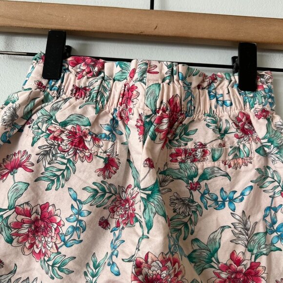 Janie and Jack Pink Floral Print Paperbag Waist Cotton Shorts Girl's Size 2T - Picture 5 of 7